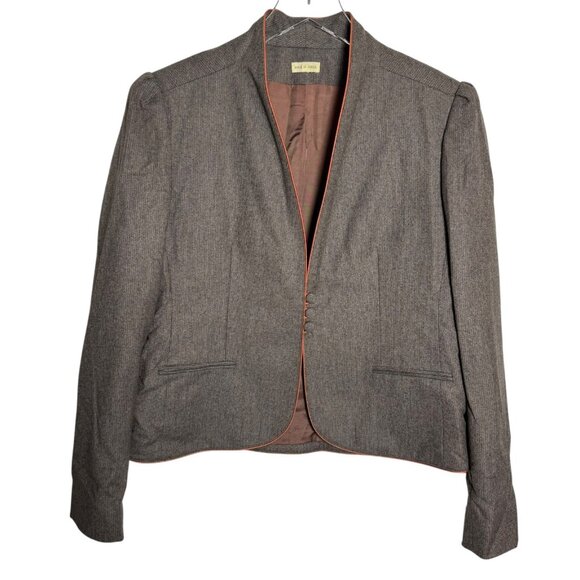 Vintage 80s Cassidy Women’s 100% Wool Blazer Taupe Button Front Size Medium - Picture 9 of 9